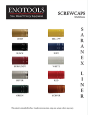Stock Screw Cap Colors- Saranex