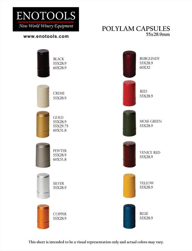 Stock polylam capsule colors