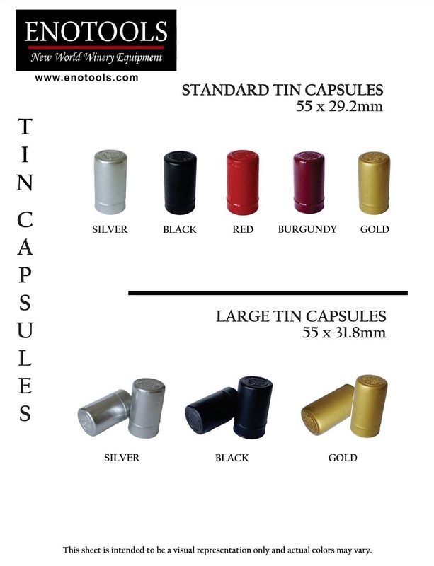 Stock tin capsule colors