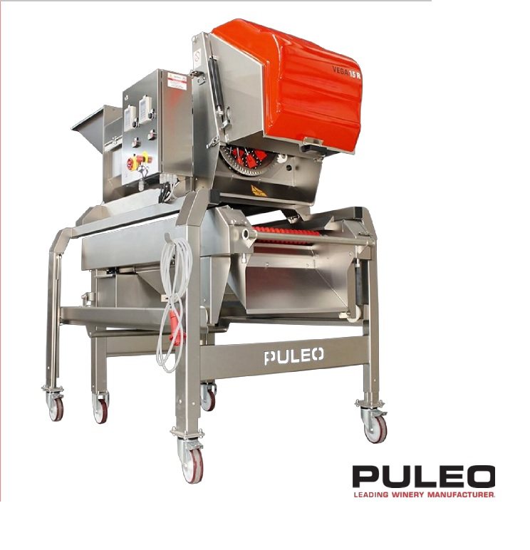 Puleo Vega R destemmer with Roll Selecto roller sorting bed