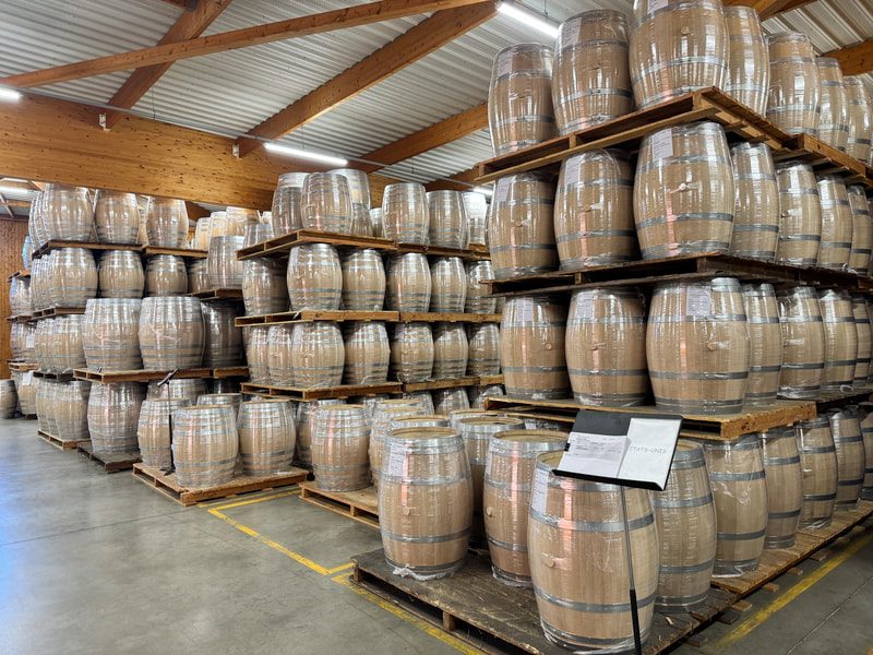 D&J barrels at the cooperage