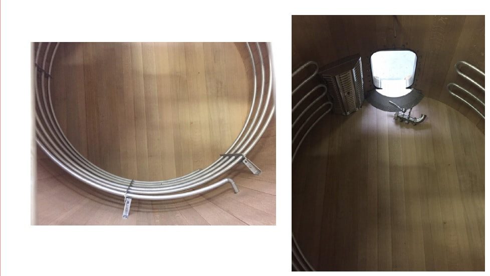 Oak tank chilling coil