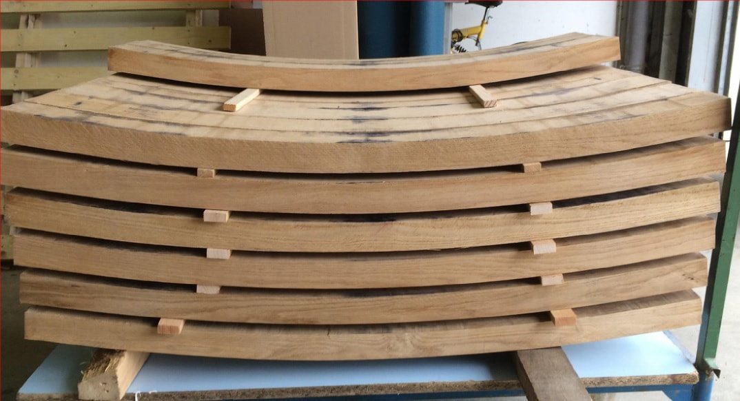 Oak tank staves