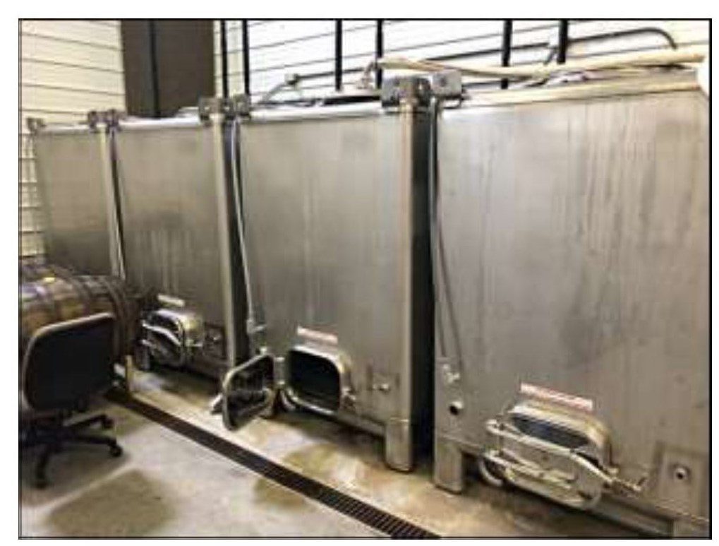 Jacketed TranStore tanks in a winery